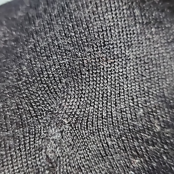 Agnona Black cashmere Fancy Cardigan. Ties w/sequins, sheer collar, POCKETS. 1x. - Picture 10 of 13